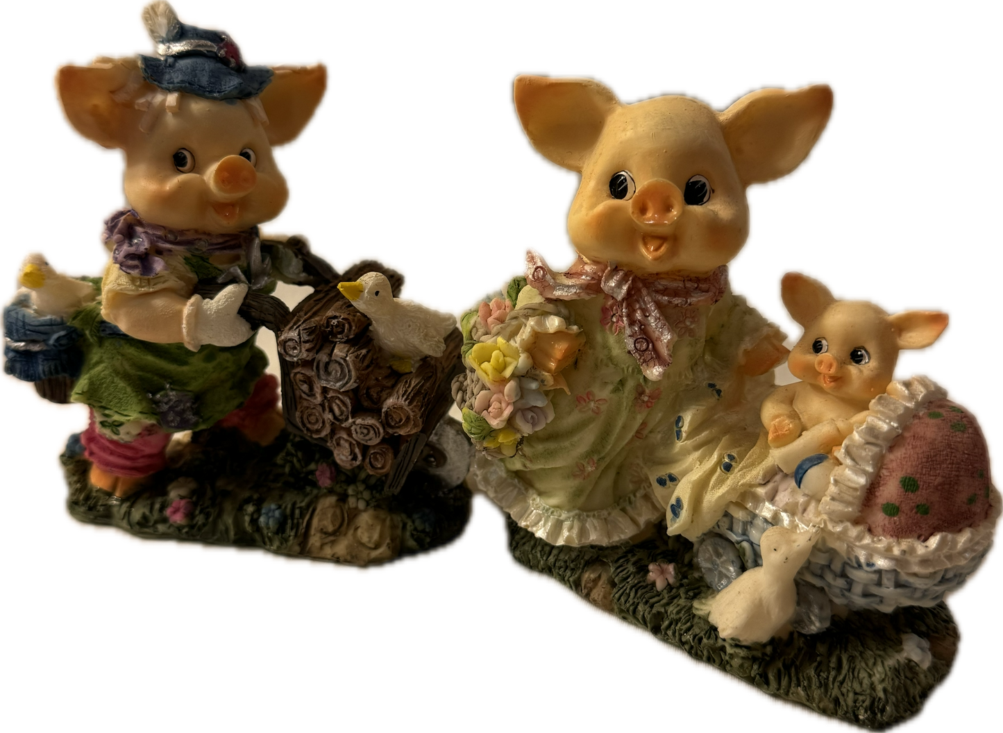 Cute Miniature Spring Pig Sculpture Drcoration