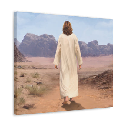 Fine Art Canvas Print Jesus In The Desert