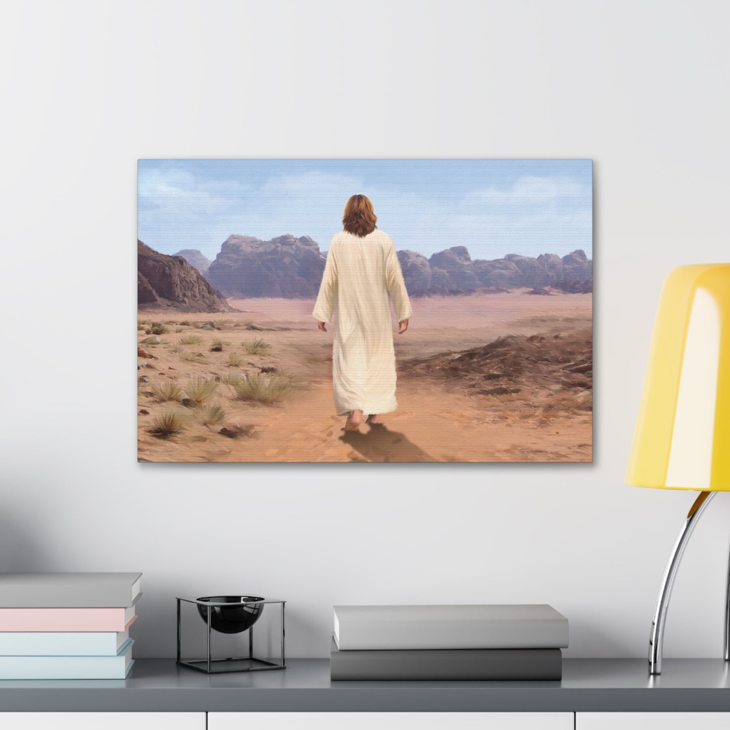 Fine Art Canvas Print Jesus In The Desert