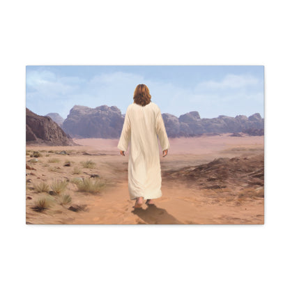 Fine Art Canvas Print Jesus In The Desert