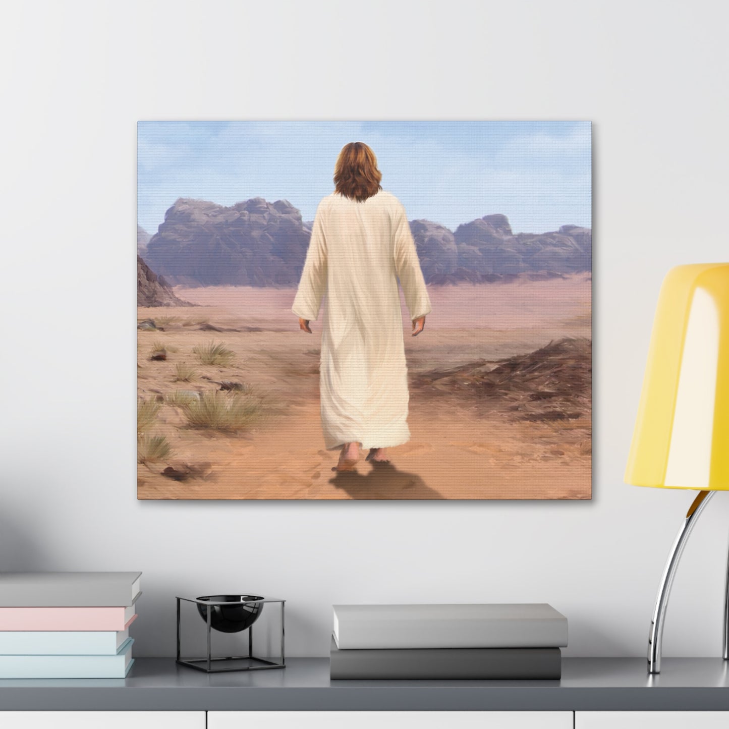 Fine Art Canvas Print Jesus In The Desert