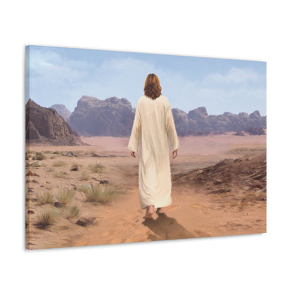 Fine Art Canvas Print Jesus In The Desert