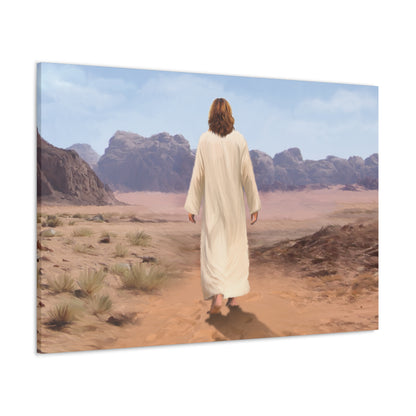 Fine Art Canvas Print Jesus In The Desert