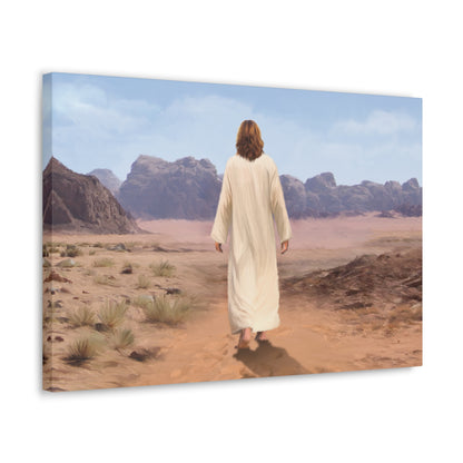 Fine Art Canvas Print Jesus In The Desert