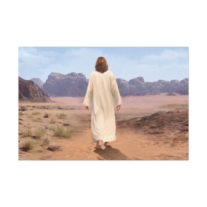 Fine Art Canvas Print Jesus In The Desert