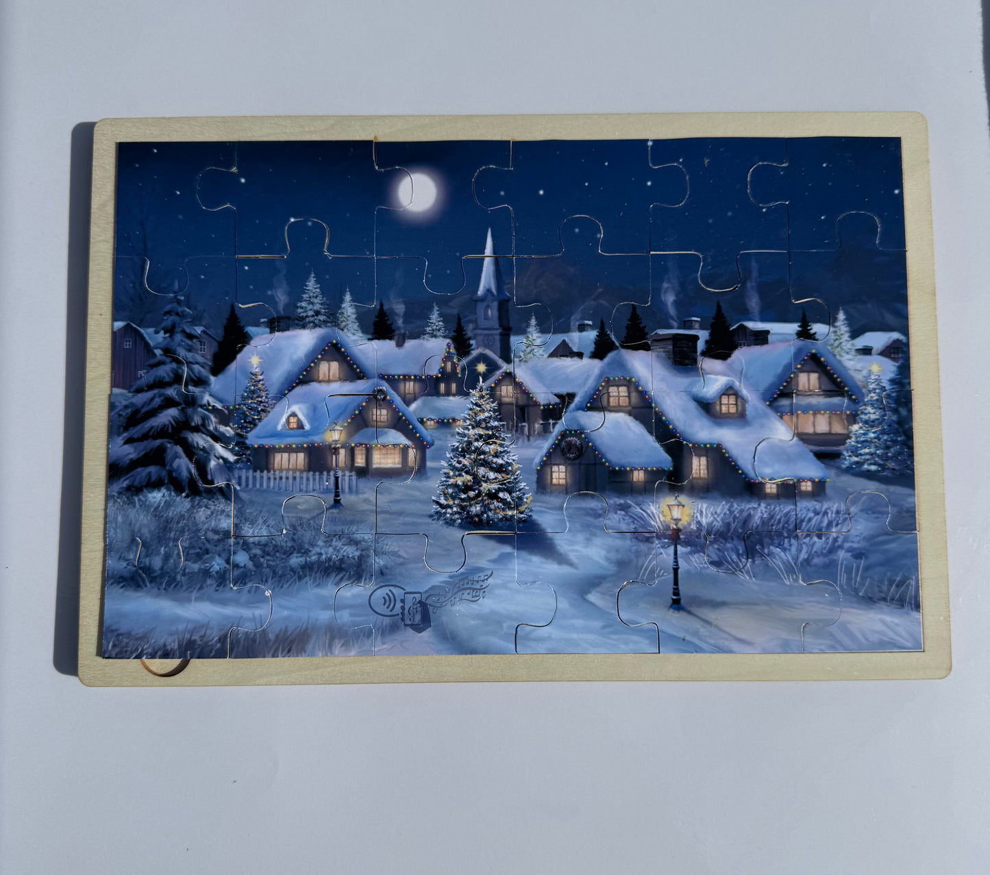 Once Upon a Christmas Morning 24 Pc Wooden Musical Story Puzzle