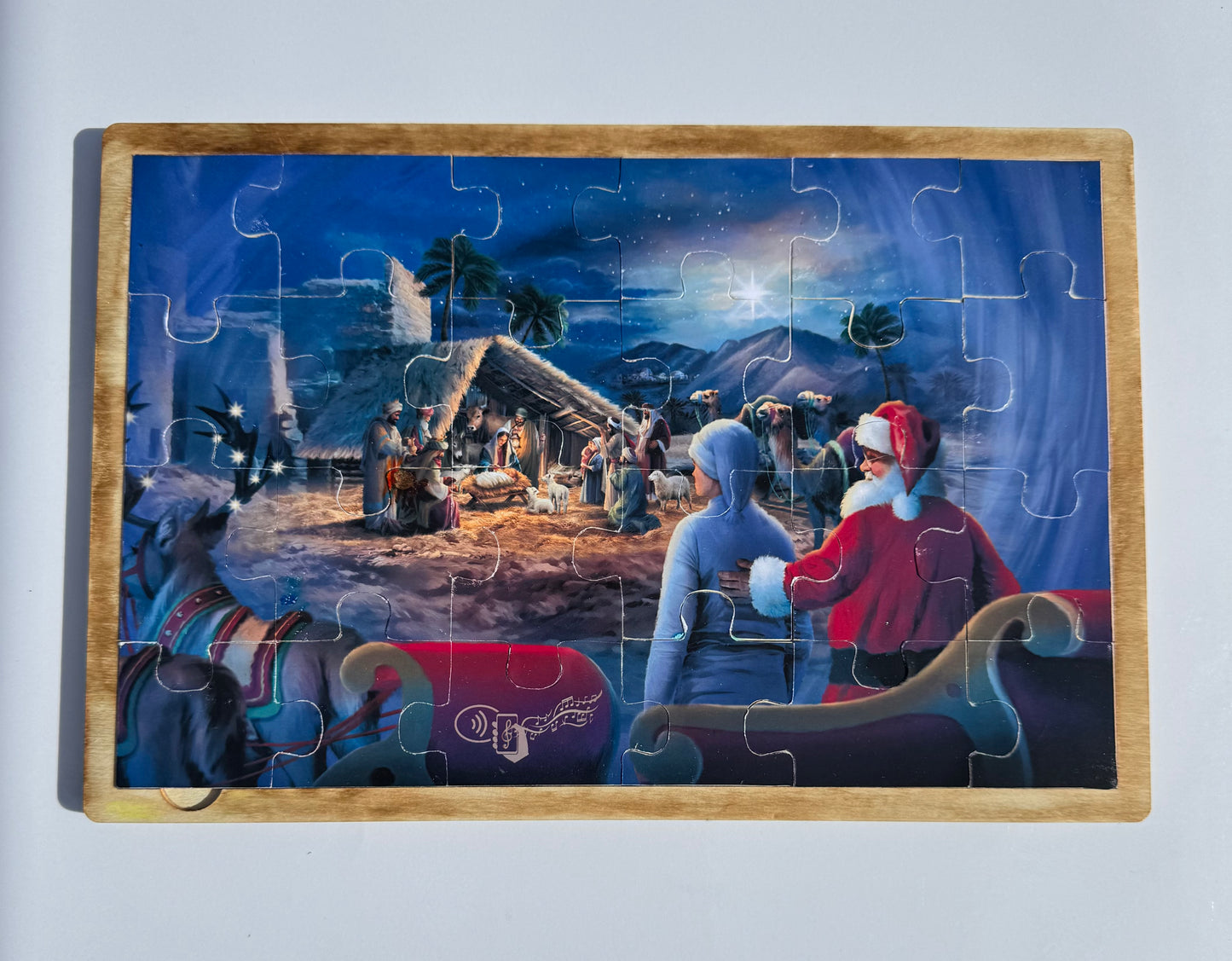Once Upon a Christmas Morning 24 Pc Wooden Musical Story Puzzle