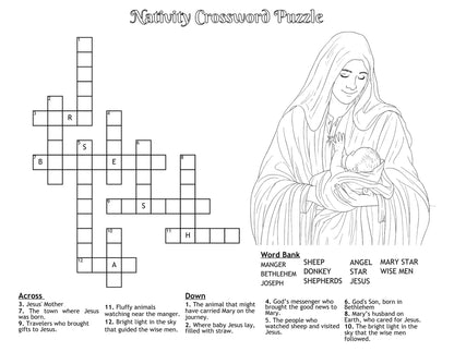 Christmas Coloring Book and Activity Pages