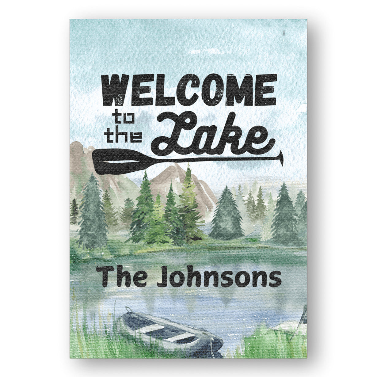 Welcome to the Lake Customized Lakehouse sign, Personalize Family Name Lake House Art, Outdoor House Flag for Airbnb and vacation home decor